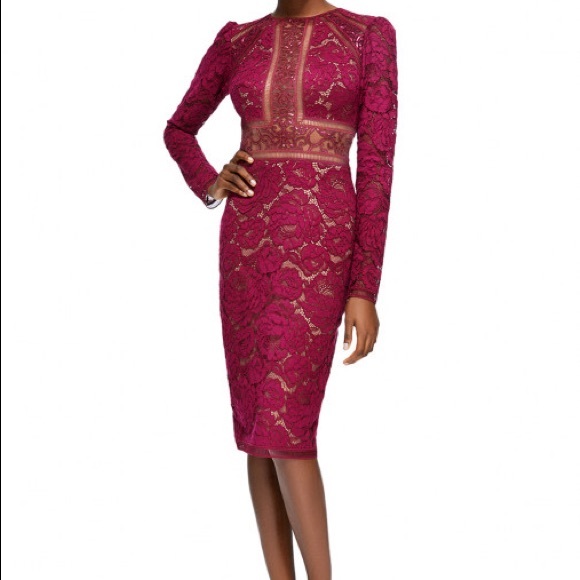 Tadashi Shoji Selena dress in Wine - Picture 2 of 12